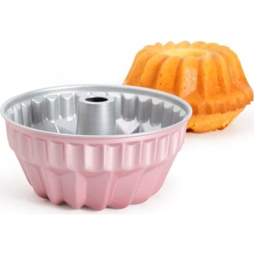 Pink 7'' Non-Stick Kugelhopf Cake Pan Cake Mould