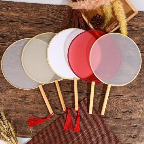 Hand Chinese Japan Fan DIY Blank Fan Childrens Painting Wedding Favors And Gifts Bride Fan Fan Eventail A Main Vintage Bambu