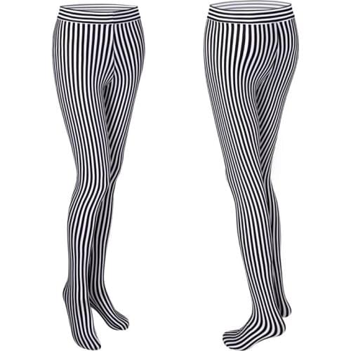 Sexy Striped Pants Women Oil Shiny High Waisted Tight Pencil Pants Push Up Butt Sexy Black And White Striped Pants Dance Capris