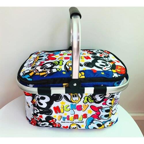 Disney mickey mouse Cartoon Picnic Bag Ice Pack Stitch Outdoor Insulation Handbag Ice Pack Storage Bag Insulation Lunch bag