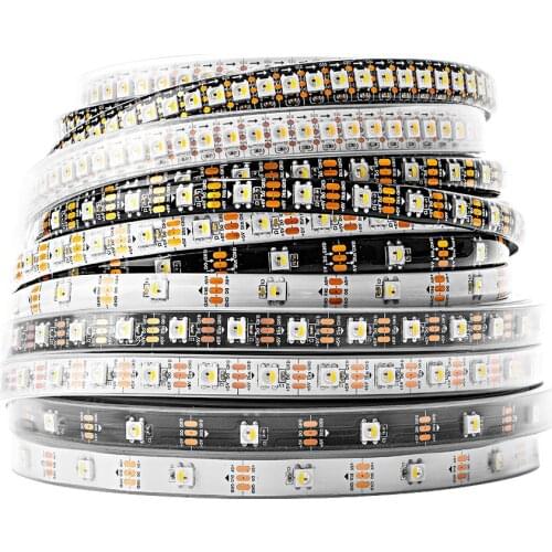 SK6812 RGBW Led Strip Light 4 in 1 Individual Addressable RGBWW Led Lights Similar WS2812B 1m 4m 5m 30 60 144 LEDs IP30 65 67 5V