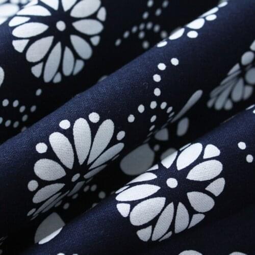 Pure cotton small flowers fabric Blue print cotton fabric China national wind clothing, home furnishing, handmade,tissus