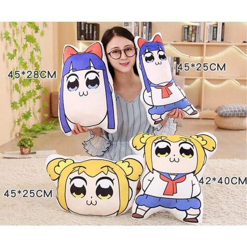 Japanese Anime POP TEAM EPIC Funny Plush Toy Pillow Cosplay Pipimi & Popko Stuffed Bolster Kid Birthday Gift Halloween