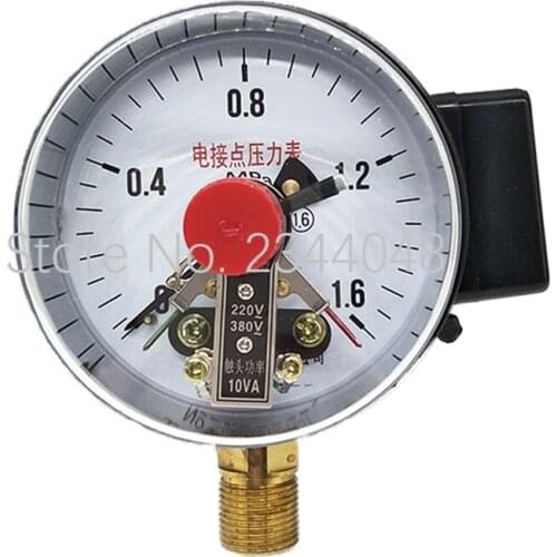 YX-100 Electric Contact Pressure Gauge 220V/380V Vacuum Gauge Water Pressure Controller