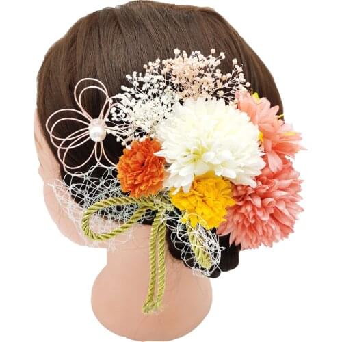 Japanese Style flower sets barrettes Water Lead Artificial Flower Hairclips Kimono New women Hair Accessories