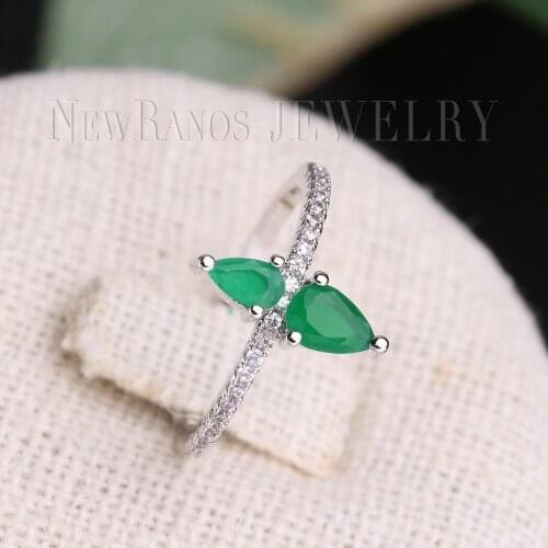 Newranos Cubic Zirconia Rings Geometric Created Crystal Pedra Ring for Women 'S Fashion Jewelry RGY002122
