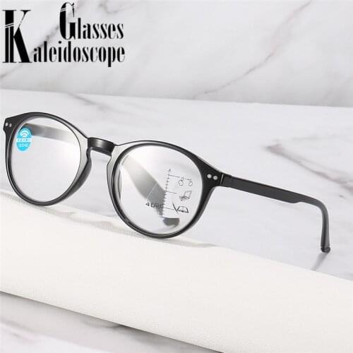 +1.0 1.5 2.0 2.5 3.5 4.0 Progressive Reading Glasses Women Men Vintage Multifocal Eyewear Farsightedness Round Hyperopia