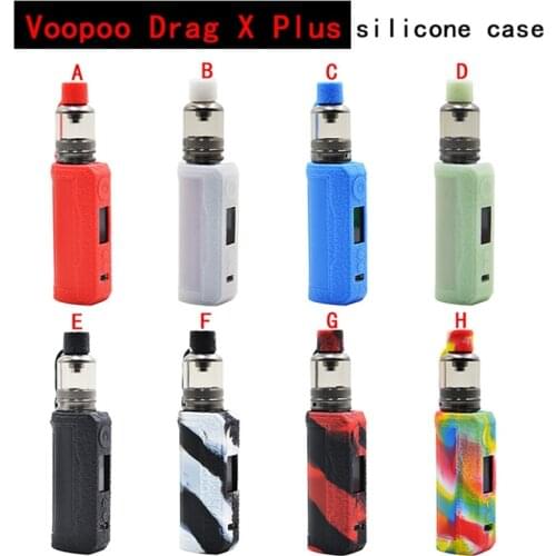 1pc Silicone Case Colorful Texture Protective Cover Rubber Sleeve Shield Wrap Skin Compatible For Voopoo Drag X Plus