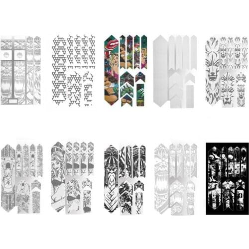 10Pcs/Set 3D Mountain Bike Protective Film Bike Sticker Accessories Scratch-Resistant Protect Removable Beauty/Gorilla Sticker