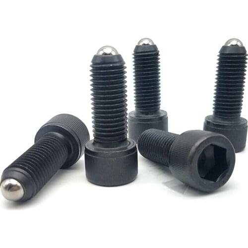 2pcs M5 Allen cup lock bead positioning screw without spring scroll ball plunger bolts bury your head bolt 12.6mm-30.6mm long