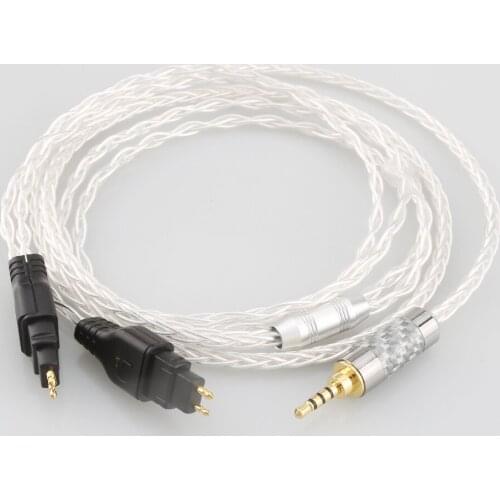 3.5mm 2.5mm XLR 4.4mm 8 Core Silver Plated OCC Earphone Cable For Sennheiser HD580 HD600 HD650 HDxxx HD660S HD58x HD6xx