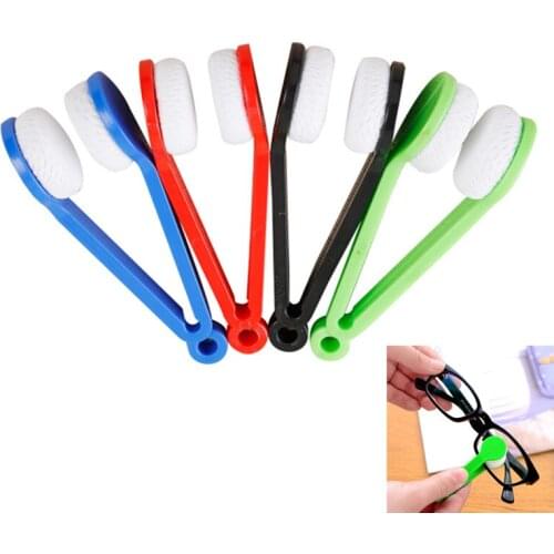 5pcs Mini Portable Sunglasses Glasses Cleaner Microfibre cleaning brush for eyeglass Spectacles clean Wipe Tools