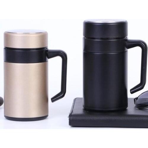 500ML Thermal Mug Stainless Steel Vacuum Flasks with Handle Thermocup Office Thermoses for Tea Insulated Cup