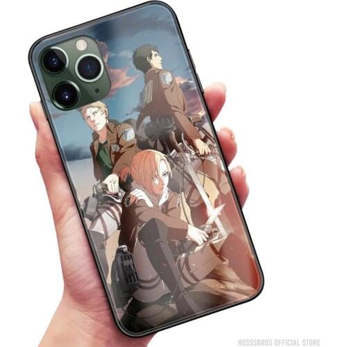 Attack on Titan Annie Reiner Bertolt for IPhone SE 6s 7 8 Plus X XR XS 11 12 Mini Pro Max Silicone Glass Phone Case Cover Shell
