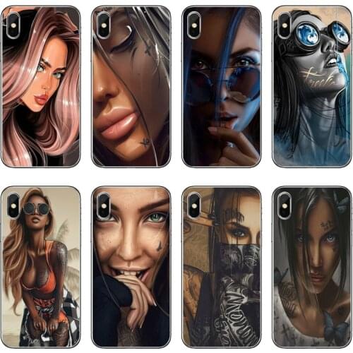 Sexy Sleeve Tattoo Girl Accessories Phone Case For iPhone 12 Mini 11 Pro Max XS Max XR X 8 7 Plus 6 6S Plus 5 5S SE 2020