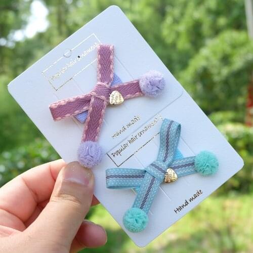 Kids Ribbon Bows Hair Clips Cute Hair Accessories Children Hairpins Color Barrettes Princess Headwear For Girls Baby Fashion