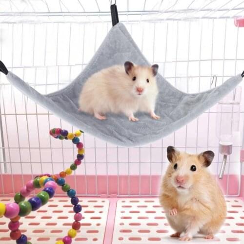 Hamster Accessories Small Pet Hammock Hanging Bed For Squirrel Hamster Sugar Glider Pig Warm Hanging Cage Squirrel Hammock