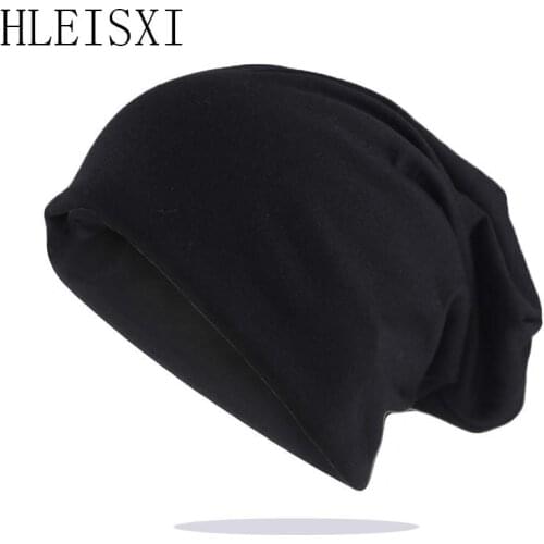 HLEISXI New Spring warm hats for women casual stacking solid color Skullies beanies Men Fashion Hat