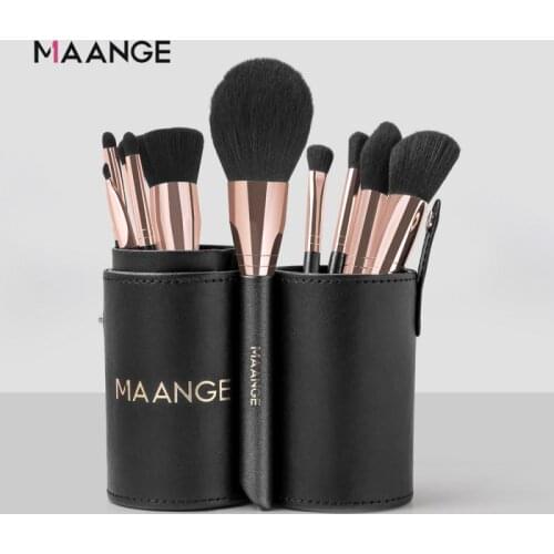 MAANGE 10 Pcs Makeup Brush Set Eyeshadow Blending Foundation Powder Eyebrow Blush Double Head Brush Beauty Make Up Kit Tool