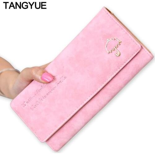 TANGYUE Cute Coin Purse Women Wallet Female Long Clutch Cellphone Leather Lady Wallet 2018 High Capacity With Zipper Portomonee
