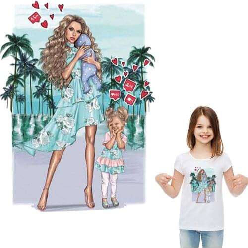 Love Family Iron On Heat Transfer Iron On Diy Accessory Clothes Stickers Fashion Iron-On Transfers For Clothing