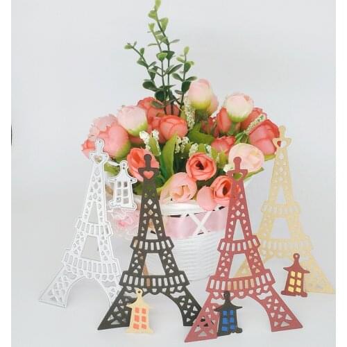 Triangle tower Eiffel tower wall lamp cutting metal knife mold, decorative carving, scrapbook, photo album