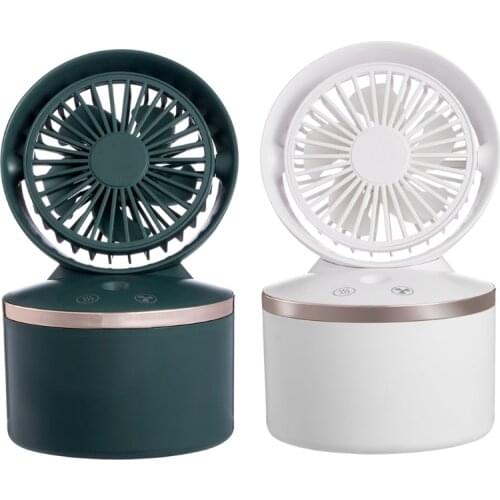 3 Speed Misting Fan with Humidifier Desk Fan 2000mAh USB Rechargeable Air Conditioner Fan for Home Office Room Outdoor U1JE