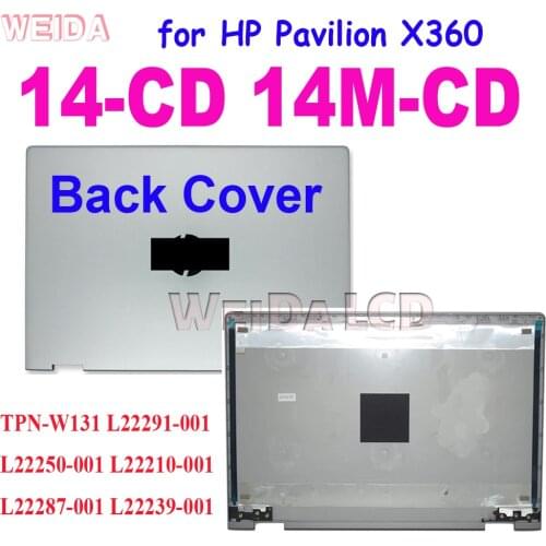 New Rear LCD Back Cover for HP Pavilion X360 14-CD 14M-CD Back Cover TPN-W131 L22291-001 L22250-001 L22210-001 L22287-001