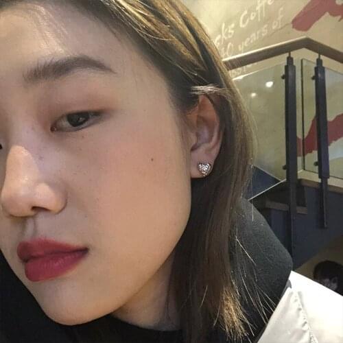 New Arrival Heart Earrings Ins Popular Texture personality metal wind Fashion Luxury Silver Color Earring Jewelry Gift