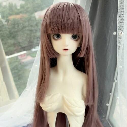 New Arrive 1/3 1/4 1/6 1/8 Bjd SD Doll Wig High Temperature Wire Straight Wig For BJD Hair Wig Accessories