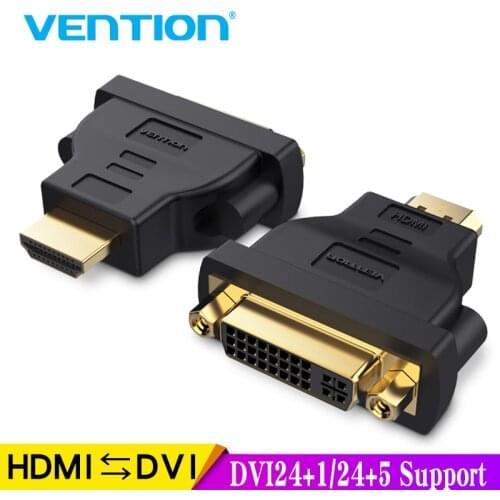Vention HDMI DVI Adapter 1080P HDTV Converter Male to Female Bi-Directional HDMI to DVI Connector for PC PS3 Projector TV 24+5