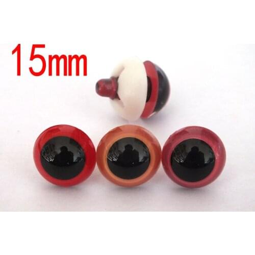 Plastic Doll eyes For Bear Doll Animal Puppet Making --15mm 3color safety eyes