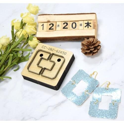 Rectangle Earrings Japan Steel Die Cut Steel Cutting Mold Wood Dies For Leather Blade Rule Cutter For DIY Leather Crafts