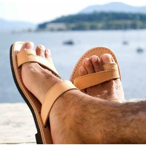 2020 Summer Sandals Men Shoes Unisex Couple Summer Mens Shoes Casual Beach Sandals Sewn Flat Slippers Outdoor Shoes