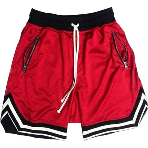 Shorts Mens Bodybuilding grid Breathable Fast Dry Boardshorts Joggers Knee Length Sweatpants Male Fitness Workout Beach Short