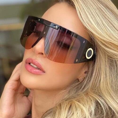 Brand Oversized Pilot Oversized Sunglasses Men Women Fashion Clear Shades Glasses Big Sunglasses Female Eyewear UV400