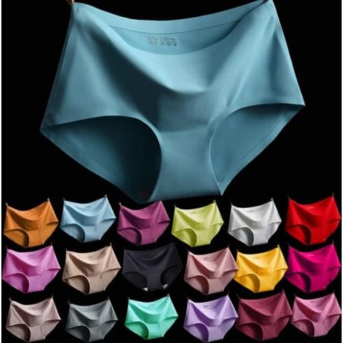 Sexy Summer Style Fashion Womens Panties Ice Silk Cool Refreshing Seamless Underwear Triangle Big Yards Female Briefs lingerie