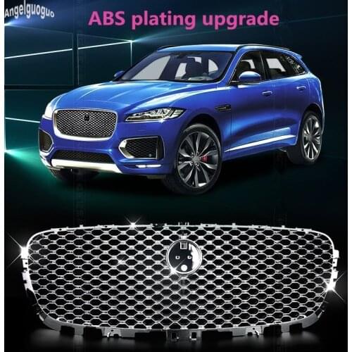 Plating Car Head Decoration Front Grilles Sequin Trim Cover Car-styling For Jaguar F-PACE Fpace X761 2016-18 Upgrade accessories