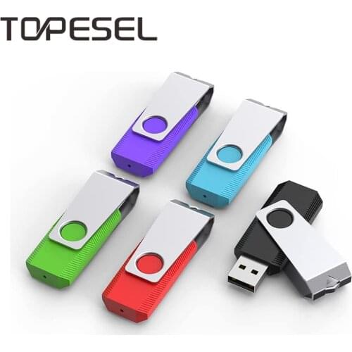 TOPESELFlash Drive USB Stick 5 Pack, USB 2.0 Thumb Drive Swivel U Disk Memory Stick Multi Pack USB Drive with Led Light