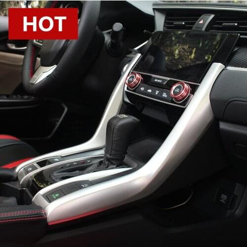 Inner Gear Shift Box Frame Cover Trim For Honda Civic 10th Gen 2016 2017 2pcs Car Accessories Interior Car Decor Car Trim