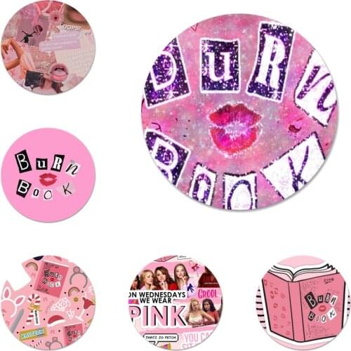 Burn Book Mean Girls Icons Pins Badge Decoration Brooches Metal Badges For Backpack Decoration 58mm
