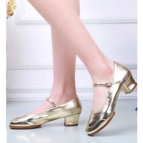 Silver Mary Janes shoes for women ankle strap block heel shallow round toe Latin Jazz dancing shoes wedding dress pumps