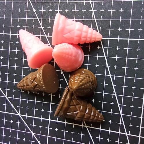 1pcs/lot resin ice cream cone 26mm Cabochons Hair Bow Center Card Frame Making Craft DIY