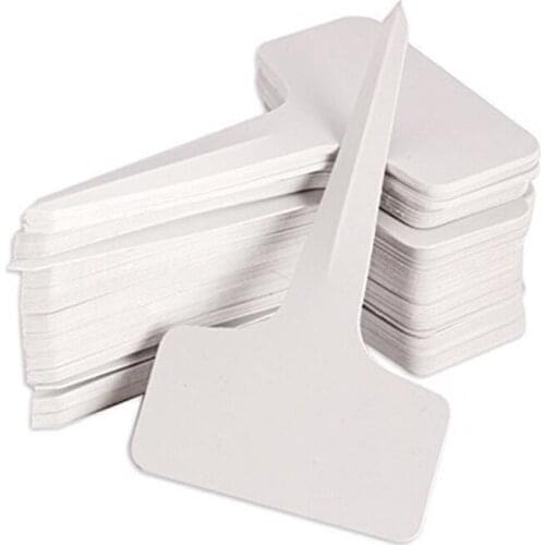 100 pcs Garden Labels gardening plant classification sorting sign tag ticket plastic writing plate board Plug in card white CNIM