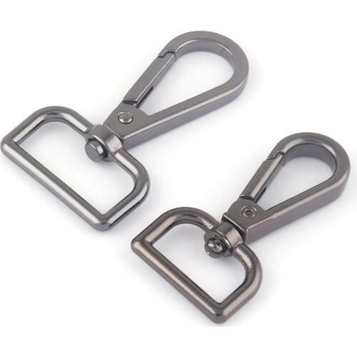 20/25mm Gunmetal Swivel Clasps Claw,Swivel Dog Collar Hook,Lobster Lanyard Clasp Purse Hardware Handbag,Strap Webbing Clip 4Pcs