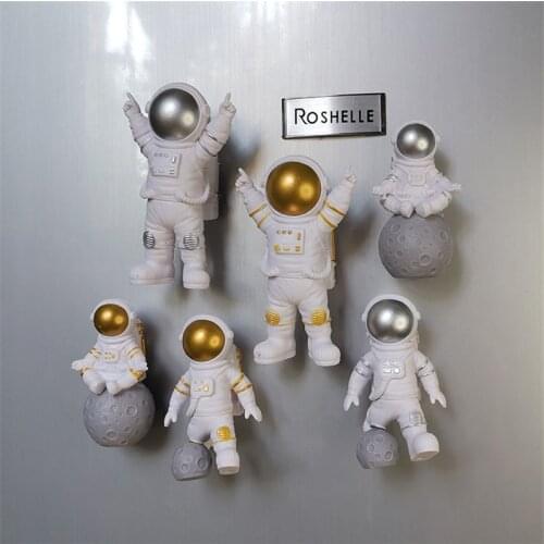3D Refrigerator Magnets Sticker PVC Astronaut Model Space Pilot Cartoon Characters Fridge Magnets Home Decoration