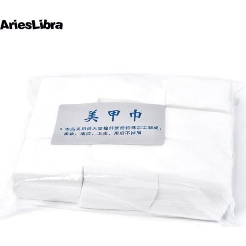 AriesLibra 900 pcs/pack High-quality Nail Tools Soak off Nail Uv Gel Polish Cleaser Remover Tissues Pure Cotton Tissues