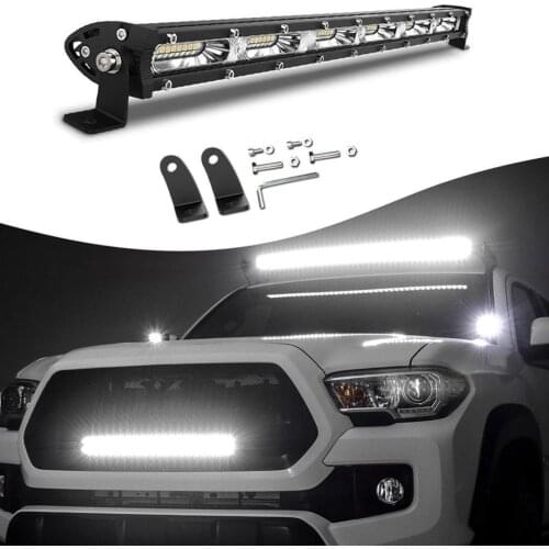 36W car mid-grid long strip ultra-thin spotlight Small single-row 12LED work light strip suitable for SUV, off-road