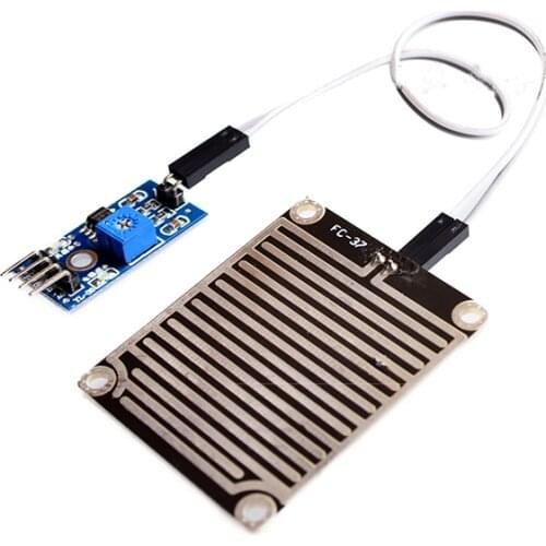 Free shipping 30pc Rain Raindrops controller module detection Rainwater Foliar Sensitivity sensor Power Module free cable