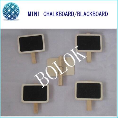 Free Shipping 500pcs/lot Small Rectangle Wooden Blackboard Chalk Board Peg , Chalkboard Clips - Wedding Table Decoration